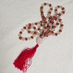 Rose Quartz and Rhodonite Mala Beads